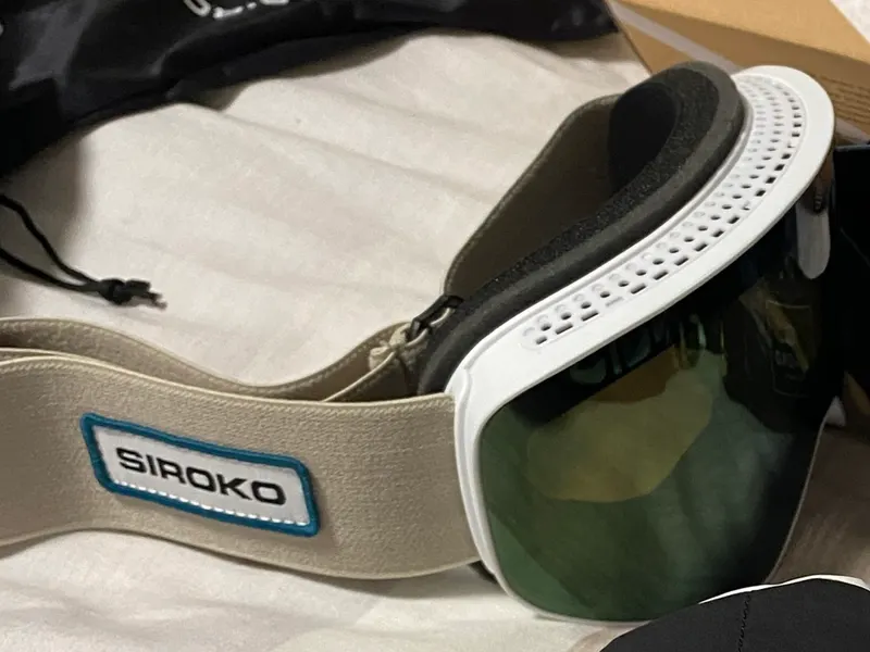 Siroko Gafas blancas, lente verde de espejo