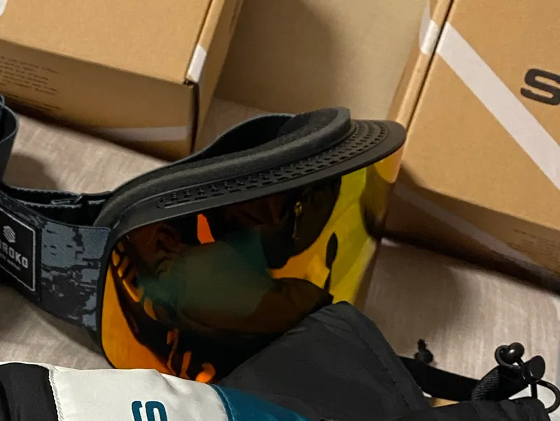 Siroko Gafas negras, lente naranja de espejo